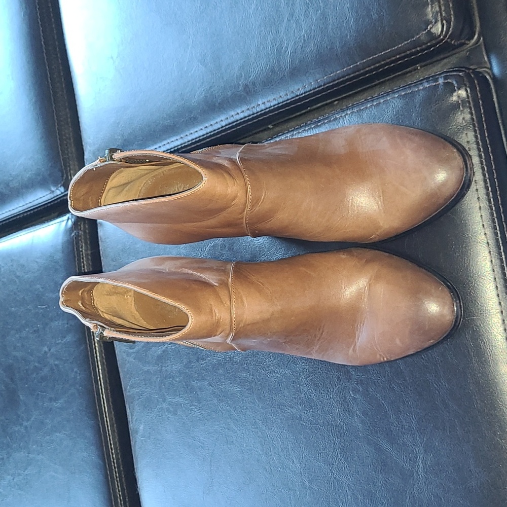 Vince Camuto brown leather booties